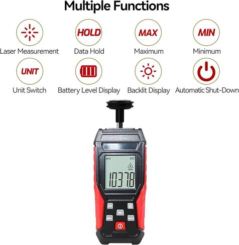 HFS(R) مقياس سرعة الدوران الرقمي عدم الاتصال RPM Tach مستشعر الصور بالليزر 3 ~ 100000 دورة في الدقيقة دقة مقياس RPM علامة in Kuwait