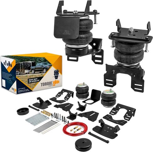 طقم تعليق كيس الهواء TORQUE لـ 2017-2024 Ford F250 F350 4WD فقط وF450 2WD 4WD F-250 F-350 F-450 حقيبة مساعد خلفي فائقة التحمل زنبرك 5000 رطل (يستبدل Firestone Ride Rite 2625) (TR2625) in Saudi Arabia