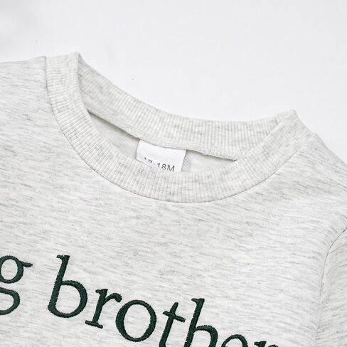 Toddler Boy Clothes Big Brother Embroidered Sweatshirt Long Sleeve Pullover Top Fall Winter in Saudi Arabia