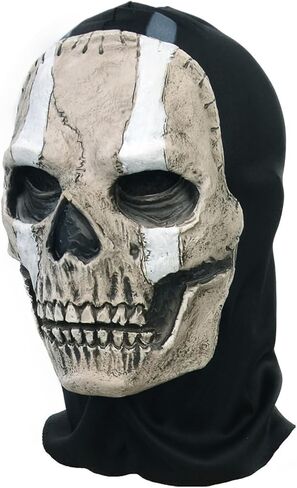 GTETKDE Ghost Skull Mask Latex Skeleton Scary Mask Halloween Cosplay Costume Balaclava MW2 Windproof Full Face Skull Masks in Saudi Arabia