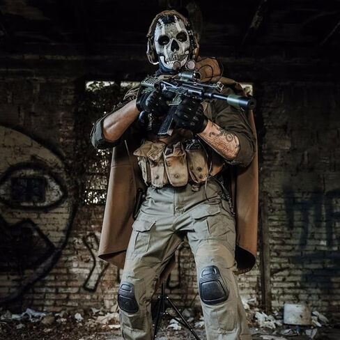 GTETKDE Ghost Skull Mask Latex Skeleton Scary Mask Halloween Cosplay Costume Balaclava MW2 Windproof Full Face Skull Masks in Saudi Arabia
