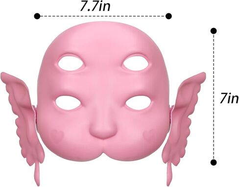 قناع مارتينيز بأربع عيون وأذنين نموذج وجه طفل ثلاثي الأبعاد للنساء البالغات أغطية رأس من مادة PVC هدية للمروحة دعائم تنكرية للهالوين in Kuwait