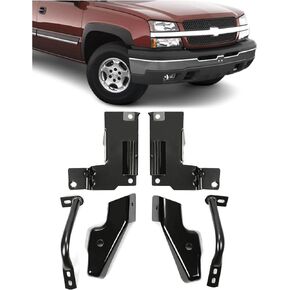 KUAFU 6PCS Front Bumper Brackets Set Compatible with 2003-2006 Chevy Chevrolet Silverado 1500 2002-2006 Chevy Chevrolet Avalanche 1500 Driver and Passenger Side Steel
