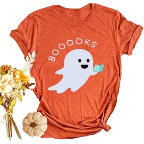 Fall T-Shirt for Women Halloween Pumpkin Shirts Thanksgiving Family Funny Graphic Tee Casual Cute Autumn Tops