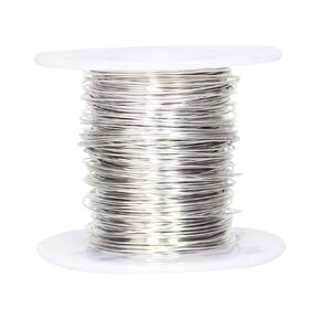 24 Gauge (0.02'') Stainless Steel Craft Wire for Jewelry Making, 165 feet Dead Soft Stainless Steel Bailing Thin Wire, Silver Snare Wire for Craft and Jewelry Making, Round Selection