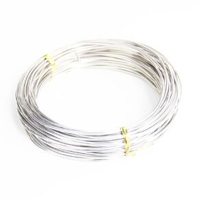 24 Gauge (0.02'') Stainless Steel Craft Wire for Jewelry Making, 165 feet Dead Soft Stainless Steel Bailing Thin Wire, Silver Snare Wire for Craft and Jewelry Making, Round Selection