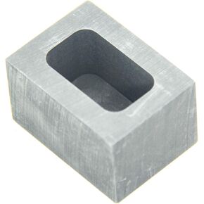 Graphite Ingot Mold, Melting Casting Mould, Silver Ingot, for Gold Silver Aluminum Copper Brass Zinc Plumbum and Alloy Metals,(50x36x30mm-250g Gold; 136g Silver)