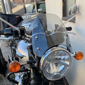 Motorcycle Flyscreen Windscreens Pare-brise Compatible with T-riumph Bonneville T100 T120 Wind Deflectors Windshield Windscreen T 100 T 120 Accessories (Smoke)