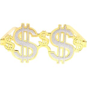 VALICLUD Halloween Money Sign Money Glasses Gold Money Glasses Funny Eyeglasses for Halloween Photo Props