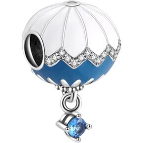 Glow in The Dark Lamp Dangle Charm for Women Bracelets and Necklaces 925 Sterling Silver with 5A Cubic Zirconia,Jewelry Gifts Women