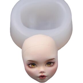 3D Face Clay Molds Easy to Demold Dolls, Face Clay Molds for Epoxy Resinn Casting Handmade, White Craft Clay Mold for Face Ceramics and Pottery