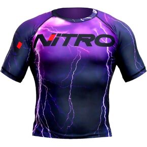 البرازيلي جيو جيتسو راش جارد - بيربل ثاندر - MMA Rashguard Grappling BJJ