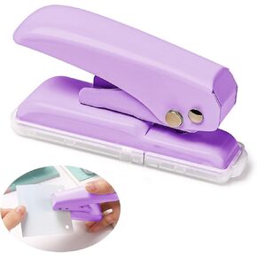 Single Hole Punch, 40 Sheets Punch Capacity, Kaluofan Hole Puncher Single, Small Hole Punch with Non-Slip Removable Base, One Hole Puncher for Crafts, Scrapbooks, Paper, Chipboard in Kuwait