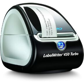 DYMO LabelWriter 450 Turbo Direct thermal 600 x 300DPI Black,Silver label printer (Renewed)