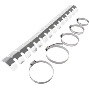 Tusk Aluminum Pipe Guard Silver - For Honda