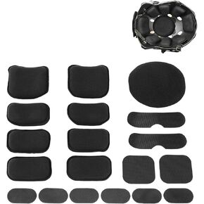 Helmet Pads Kit, Motorcycle Helmet Padding Kit, 19Pcs Evoshield Helmet Pads, Helmet Protective Pads Accessories for Fast Mich ACH USMC PASGT Helmet