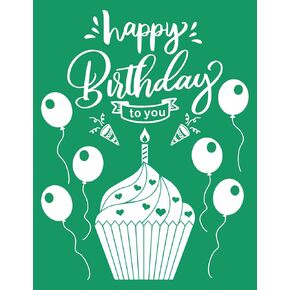 DGAGA Birthday Self-Adhesive Silk Screen Stencils Wish Screen Printing Stencils Reusable Stencil for Craft Party Mesh Transfer for Painting on Wood Fabric Bag Party Decor 8.5x11IN