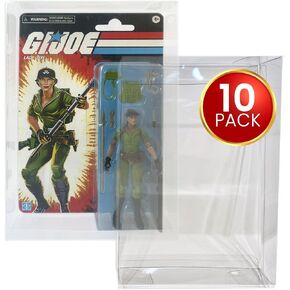 EVORETRO Action Figure Display Case Protector for G.I Joe Classified Series Retro Cardbacked 6 in Figures - Pack of 10, Clear, Scratch Proof Protective Cases, Keep Your Collection in Mint Condition