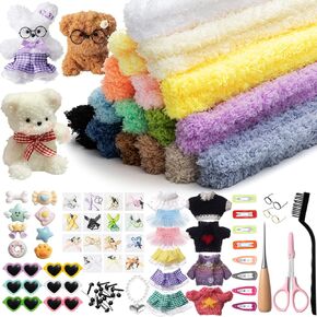 VitalCozy 94 Pcs 39.37 Inches Fluffy Colored Pipe Cleaners Craft Set Jumbo Chenille Stems Pipe Cleaners Kit for Beginners Jumbo Thick Fur Pipe Cleaners DIY Dog Kit Chenille Stems for Make Animals