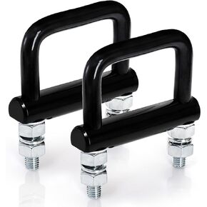 2 Pack Trailer Hitch Tightener, Anti Rattle Clamp for 1.25 and 2 inch Hitches, Heavy Duty Steel Stabilizer Accessories with Protective Anti-Rust Coating, Reduce Movement