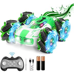 Remote Control Car Monster Truck - 2.4GHz New Upgraded Double-Sided 360° Rotating RC Cars with Headlights, 4WD Kids, Suitable for Boys and Girls