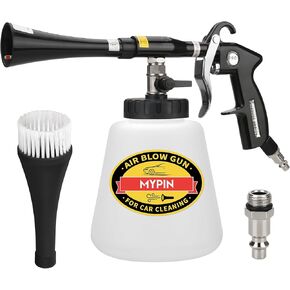 MYPIN Car Cleaning Gun Kit, 6-9.2Bar, High Pressure Air Blow Gun with 2 Set Nozzle, Interior Car Cleaning for Vehicle Upholstery Carpet Seat