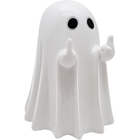 Middle Finger Ghost, Cute Ghost Statue, Halloween Ghost Decoration, Ghost Statue, Finger Ghost Sculpture, Humorous Desktop Art Piece, Home Decor