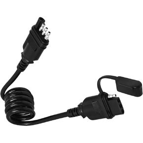4 Pin Trailer Plug Play Extender Wiring Extension Harness 4 Way Male and Female Wiring Harness Adapter Coiled Extension Wiring Cable 28"