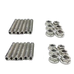 LS Header Stud Kit Bolts Stainless Steel Fit for LSX LS2 LS3 LS6 LS7 4.8 5.3 6.0 6.2L，LS Header Studs,LS Header Bolts