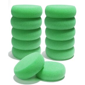 Round Sponges 12pcs 2.96inch Painting Sponges Synthetic Artist Sponges Watercolors Sponges for Art Craft (Black)