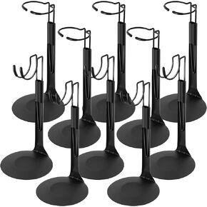 10 Pcs Doll Stand Action Figure Stands Doll Display with Expandable Waist Wire for 8" to 12" Dolls and Action Figure Dolls Accessories 2 Styles