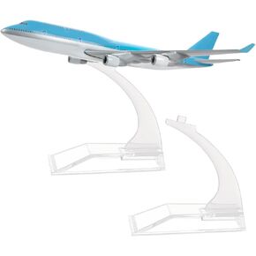 FINGERINSPIRE 2 PCS Model Plane Display Stand for Displaying for 5.5~6.3inch Airplane Models, 2.0x2.5x2.6inches Clear Plastic Aircraft Display Holder without Airplane Model