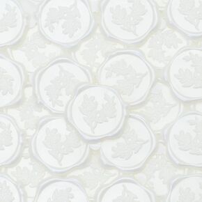 60pcs Eucalyptus Wax Seal Stickers, Andotopee Botanical Envelope Seal Stickers, Self-Adhesive Pearl White Wedding Invitation Stickers, Real Sealing Wax Pre-Made, Great for Letter Seal, Gift Wrapping