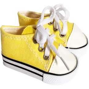 MBD Canvas Sneakers Doll Shoes Fits 18 Inch Dolls and Kennedy and Friends Dolls- 18 Inch Doll Shoes (Yellow) in Kuwait