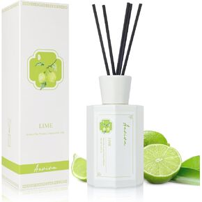 Reed Diffuser Set, Lime Scent Oil Diffuser, 6.76 fl oz (200 ml) Home Fragrance Diffuser with Reed Sticks, Air Fresheners for Home, Bathroom Shelf Decor