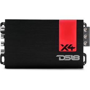 DS18 X4 Ultra Compact Amplifier - 4 Channel, Full Range, Class D, 1400 Watts - Ultra Small Size for Easy Installation on Many Applications