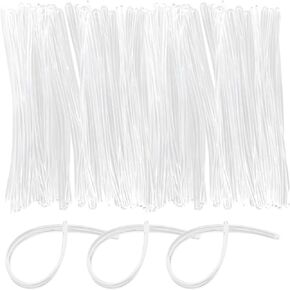 mziart 50 حزمة واضحة الأمتعة علامة الحلقات الأشرطة، حلقات دودة لحقيبة العلامات البلاستيكية اسم العلامة حلقة لبطاقات الهوية، حامل شارة الهوية إدراج أكياس الصورة حقيبة تسمية قفل، 6 بوصة in Kuwait