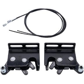 2pcs Rear Door Rotary Latches and 2pcs Rotary Latch Cables(36" Long) Compatible with LEER XR, XQ , 100XL,180XL- Passenger Side and Driver Side Replacement (Truck Cap Rotary Latch+Rotary Latch Cables)