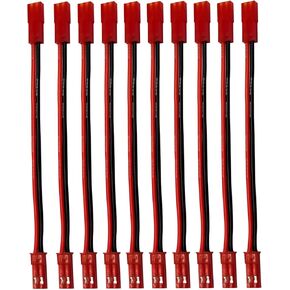 10Pcs RC Model JST 2-Pin Male to Female Connector Plug Extension Wire Cable Harness for Battery RC Model Parts