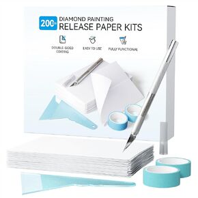 ARTDOT 200-Piece Double-Sided Non-Stick Release Paper for Diamond Art Kits, 15x10 cm Thickened Cover Replacement Paper as Diamond Painting Accessories and Tools