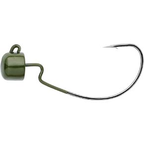 Owner American 4155GP-031 1 Block Head Offset - Green Pumpkin - 1/0 - 3/16 oz