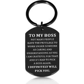 ARKUKU Boss Day Keychain Gifts for Men Women, Thank You Gifts for Boss, Office Gifts for Leaders Mentor Supervisor, Retirement Farewell Gifts for Boss Birthday Christmas