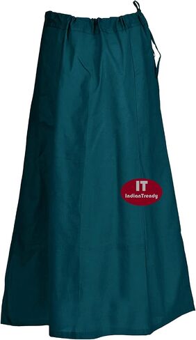 Indian Trendy Sari Petticoat Cotton Stitched Adjustable Waist Saree Underskirt Lining Skirt in Saudi Arabia