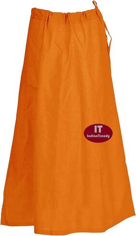 Indian Trendy Sari Petticoat Cotton Stitched Adjustable Waist Saree Underskirt Lining Skirt in Saudi Arabia