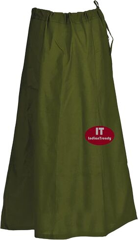 Indian Trendy Sari Petticoat Cotton Stitched Adjustable Waist Saree Underskirt Lining Skirt in Saudi Arabia
