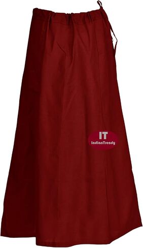 Indian Trendy Sari Petticoat Cotton Stitched Adjustable Waist Saree Underskirt Lining Skirt in Saudi Arabia