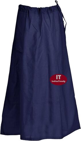 Indian Trendy Sari Petticoat Cotton Stitched Adjustable Waist Saree Underskirt Lining Skirt in Saudi Arabia