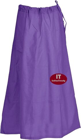 Indian Trendy Sari Petticoat Cotton Stitched Adjustable Waist Saree Underskirt Lining Skirt in Saudi Arabia