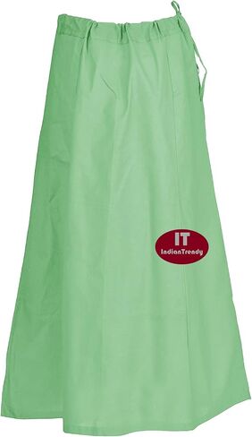 Indian Trendy Sari Petticoat Cotton Stitched Adjustable Waist Saree Underskirt Lining Skirt in Saudi Arabia