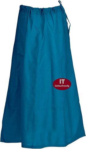 Indian Trendy Sari Petticoat Cotton Stitched Adjustable Waist Saree Underskirt Lining Skirt in Saudi Arabia